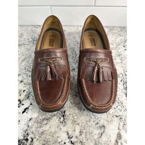 Johnston & Murphy Brown Fowler Kiltie Tassel Leather‎ Loafers 25-8334 Men's Sz 8